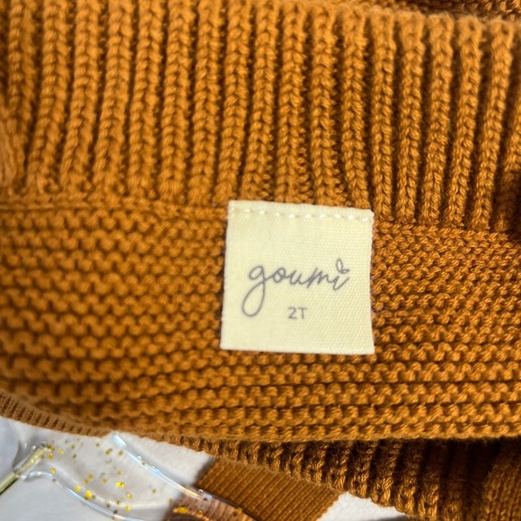 Goumi Kids Knit Suspender Bloomers Overalls Sienna 2T Organic Cotton - Picture 6 of 7